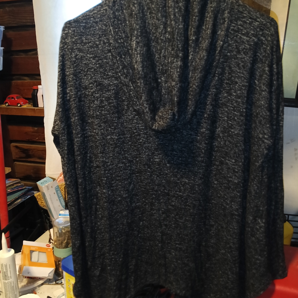 Express Black Hooded Sweatshirt Casual Knit Top
